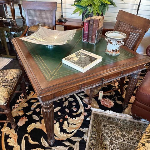 Leather Top Game Table