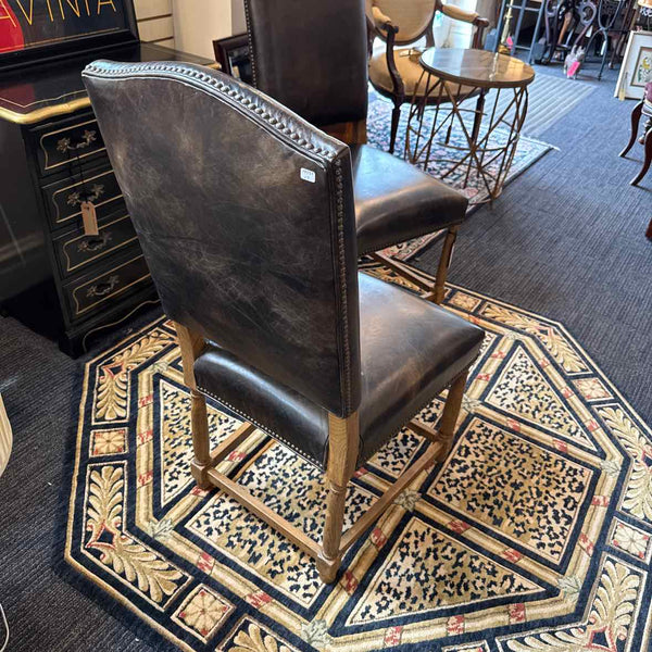 Rustic Leather Side Chair