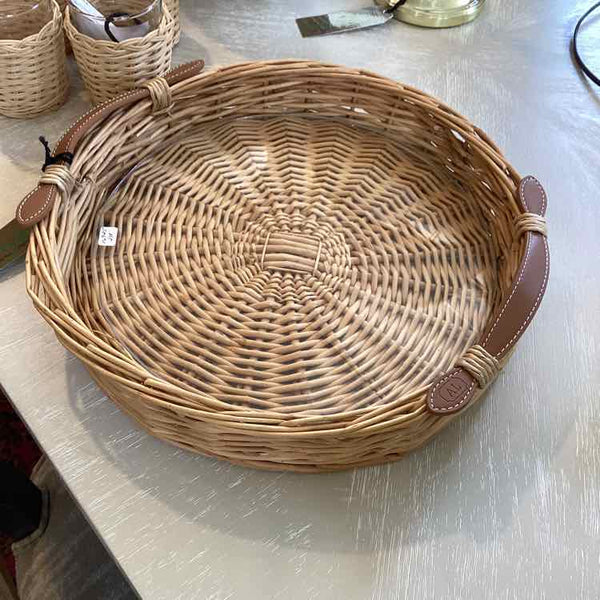 Round Wicker Tray