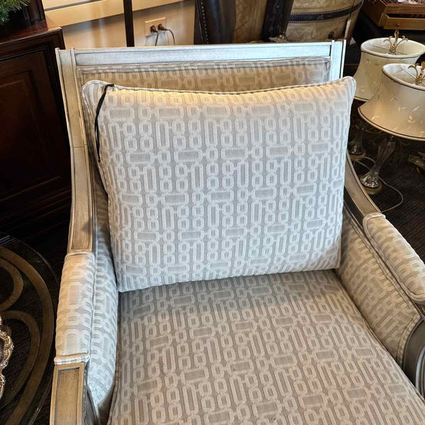 Ethan Allen Geometric Silvertone Chair