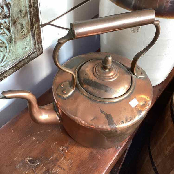 Antique Copper & Brass Tea Kettle