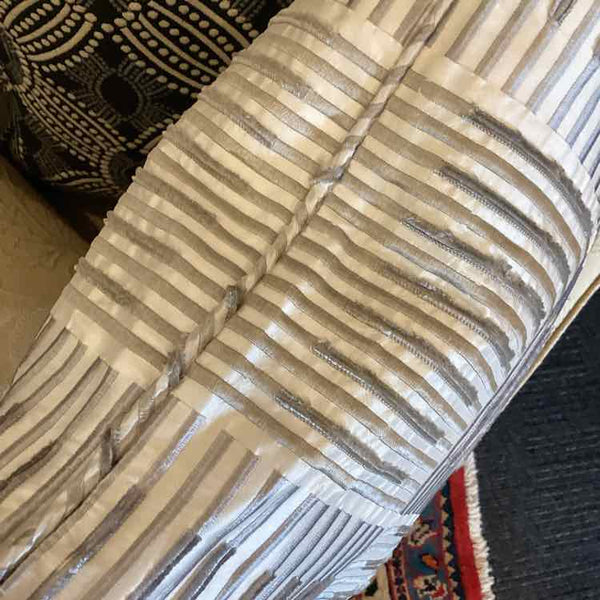 Gray & White Striped Pillow
