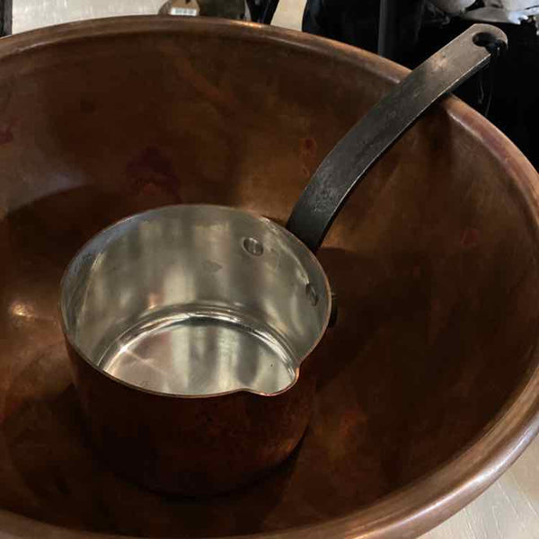 French Tin Copper Tinned Saucepot