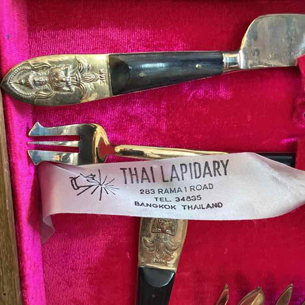 144pc Thai Lapidary Flatware in Box