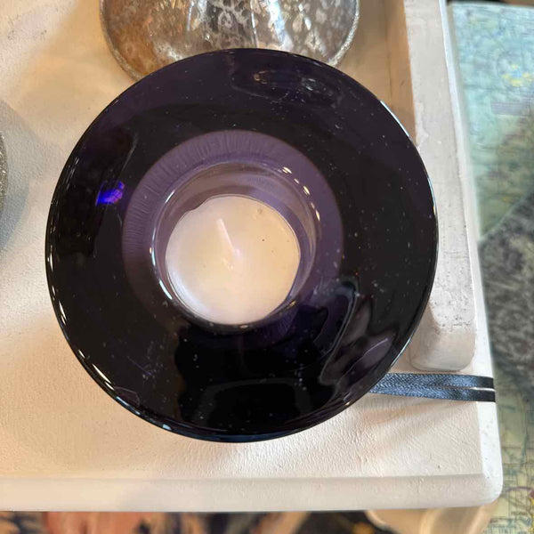 Orrefors "Delight" Plum Votive