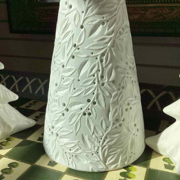 Light Up White Ceramic Tree