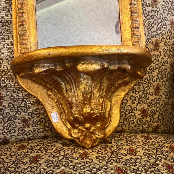 Gold Mirror With Shelf