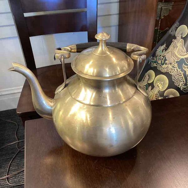 Brass Tea Pot With Wood Handle