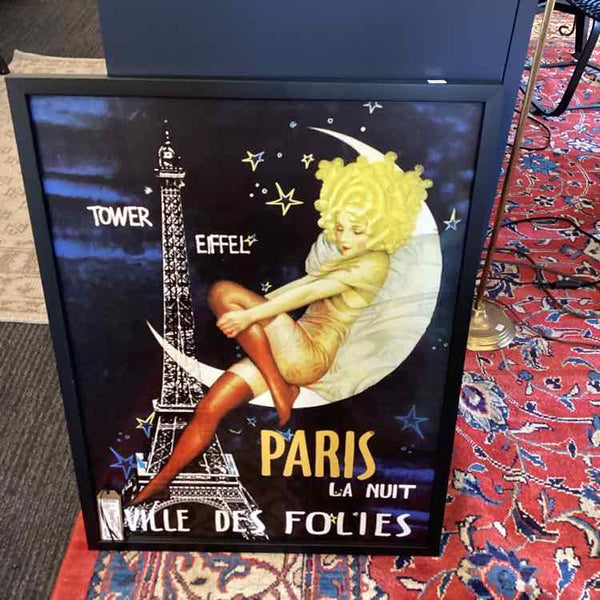 Framed "Paris Moon" Poster