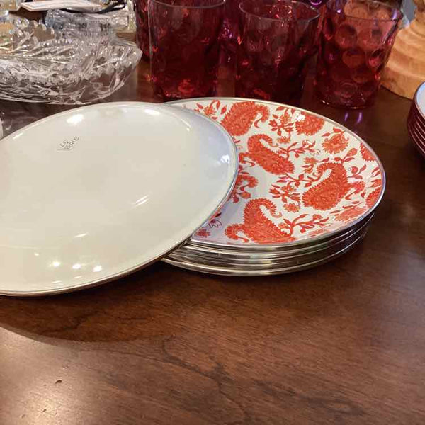 Six Pottery Barn Enamel Salad Plates