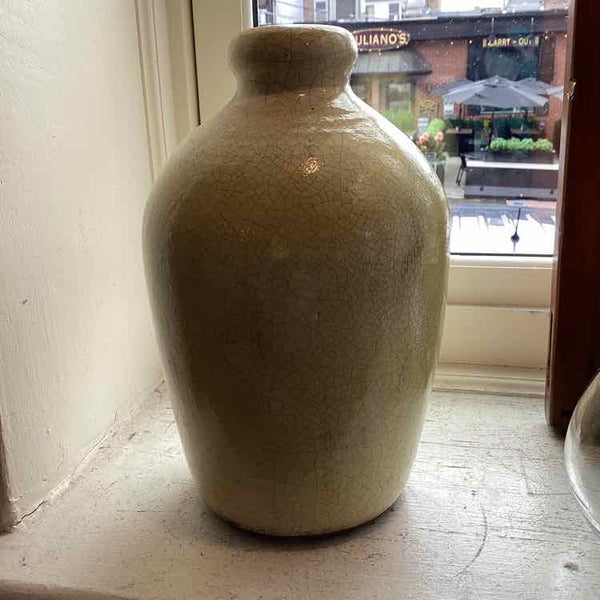 Crackled Yellow Vase