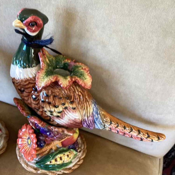 Fitz & Floyd Pair Thanksgiving Candleholders