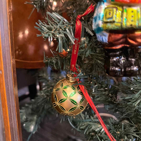 Waterford Green & Gold Ornament