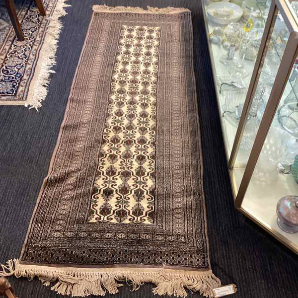 Geometric Runner - Beige w/Dark Border