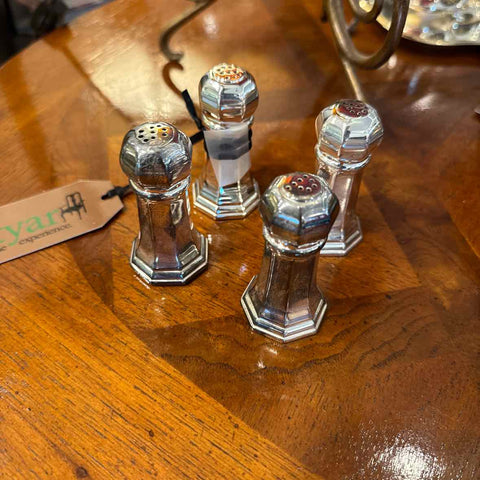 4 Silver Salt/Pepper Shakers