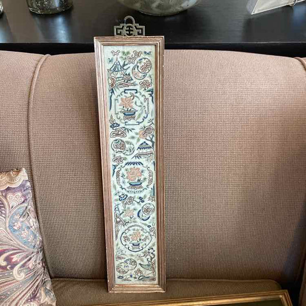 Silk Embroidered Framed Panel