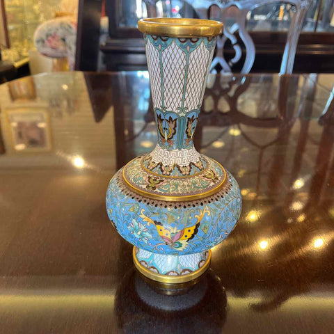 Blue Cloisonne Vase