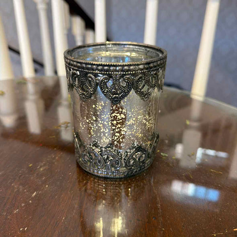 Mercury Glass Candle Holder