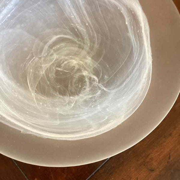 12" Opaque Alabaster-like Glass Bowl