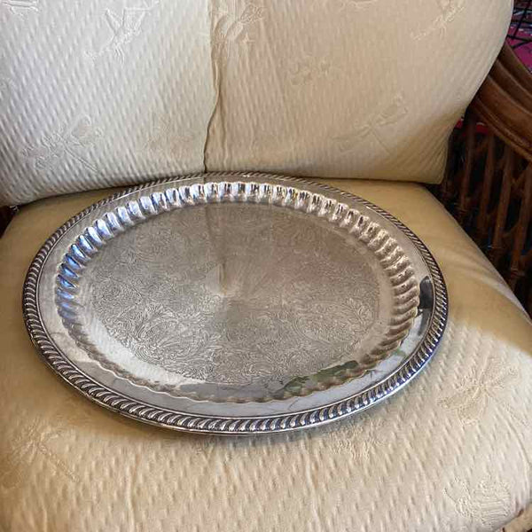 Round Silver Tray