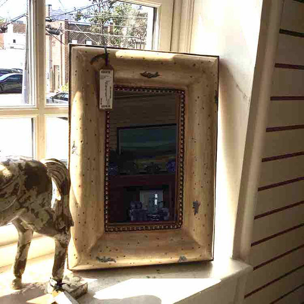 Heavy Rectangular Wood Mirror