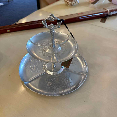 Aluminum Tiered Serving Dish