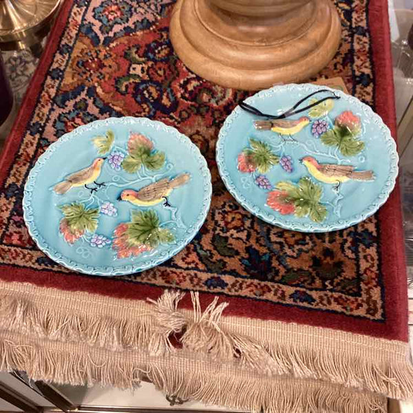 "As Is" Pair Of Majolica Plates