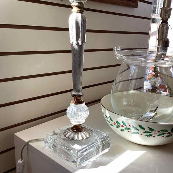 Pair of Crystal Lamps