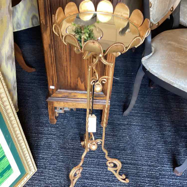 Gold Mirror Plant Stand