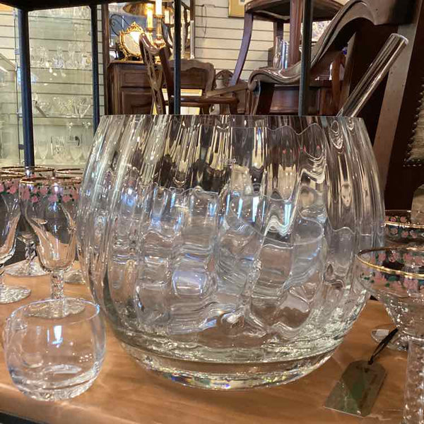 Crate & Barrel Krosno Glass Punch Bowl with12 Cups