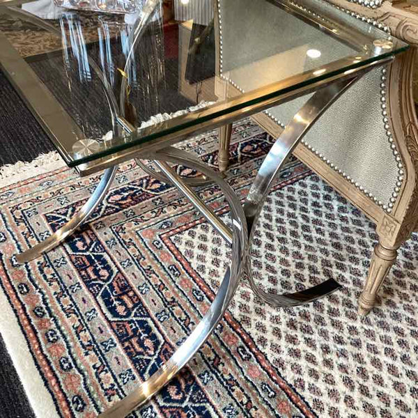 Glass Top Side Table