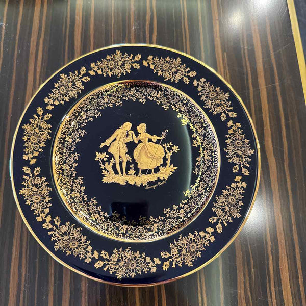 Limoges Black & Gold Plate