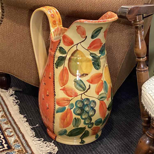Large Italian Hand Painted Pitcher