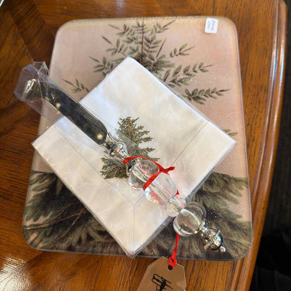 Cheese Platter, Knife & Napkins