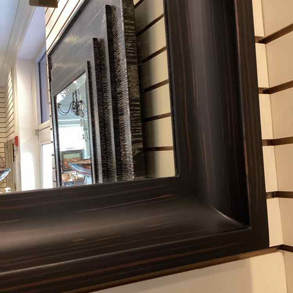 Crate & Barrel Black Metal Mirror
