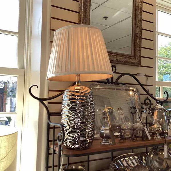 Lamp with Silver Base