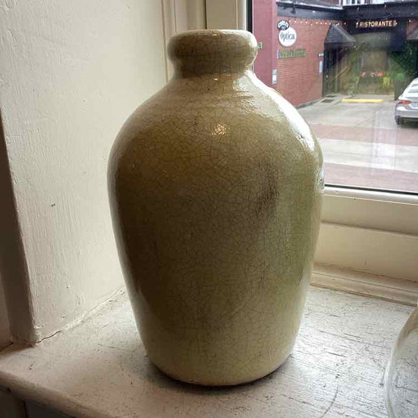 Crackled Yellow Vase