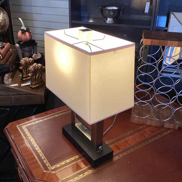 Contemporary Silver Metal Lamp