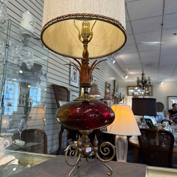 Amber Glass Lamp