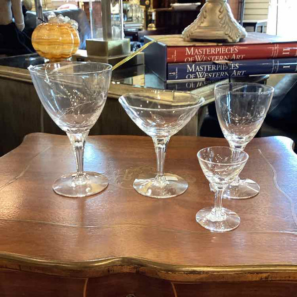 Fostaria "Nosegay" Crystal Glasses