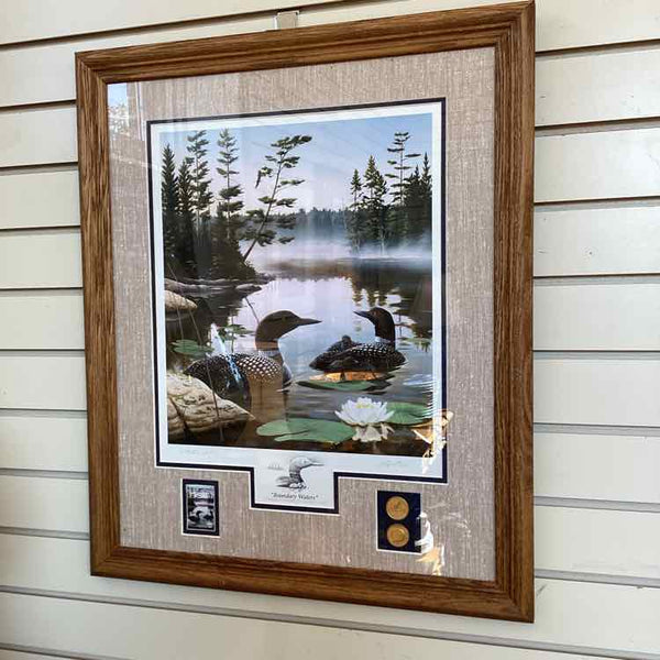 Boundary Waters With Two Loons By Leo Stans