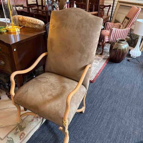 Kreiss Ultra-Suede Caramel Arm Chair