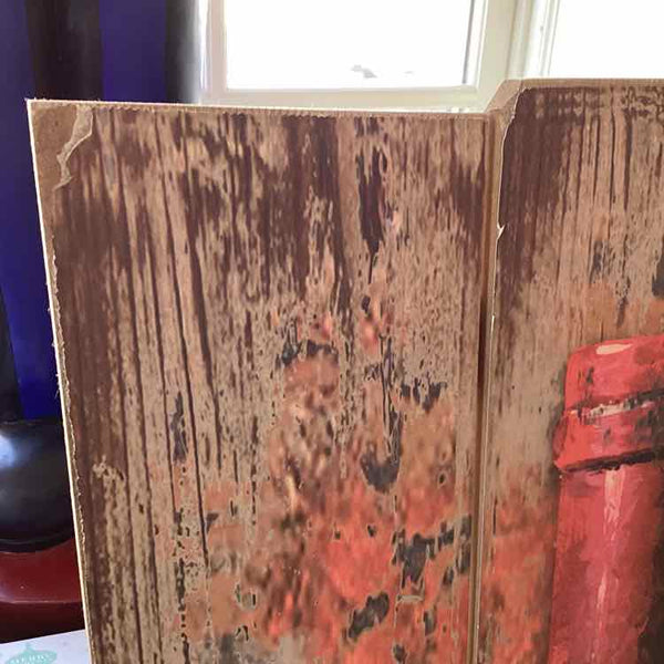 Wine Bottle Vinyl Art on Wooden Panels
