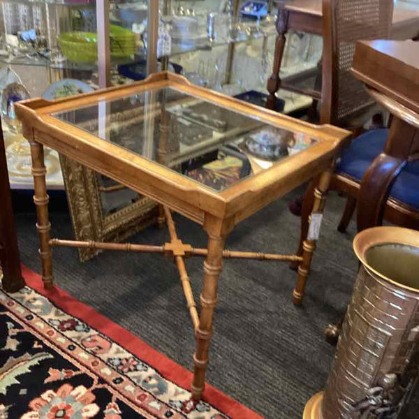 Vintage Lane Faux Bamboo Table