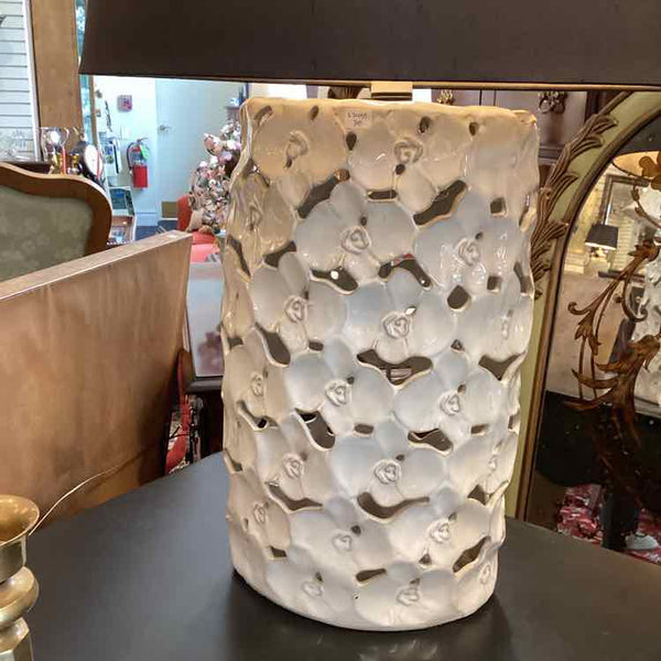 White Orchid Ceramic Lamp