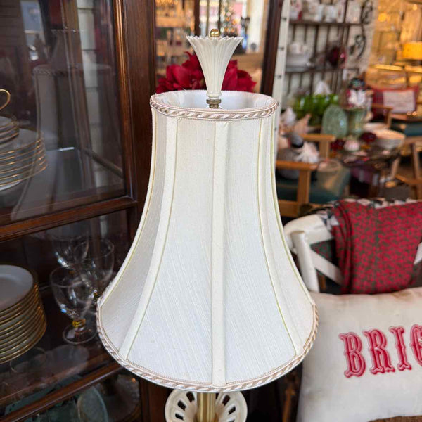 Pair of Lenox Cream & Gold Lamps