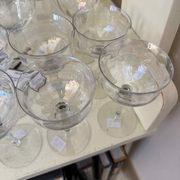 12 Iridescent Vintage Cordial Glasses