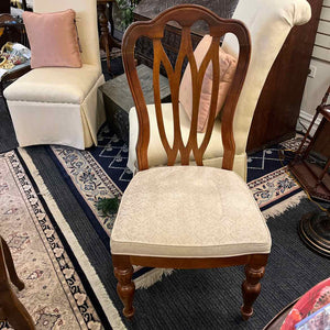 Wood Chair w/Decorative Back