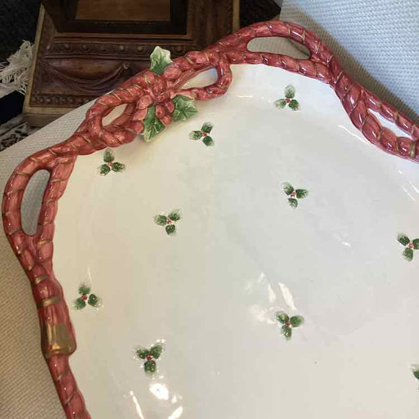 Fitz & Floyd Holly Oval Platter