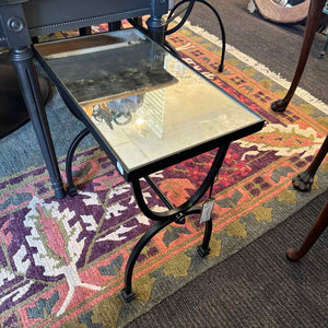 Small Iron Mirror Top Table